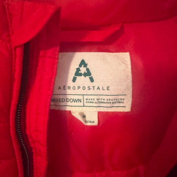 Aeropostale Red Puffer Jacket Coat Medium - Picture 2 of 4